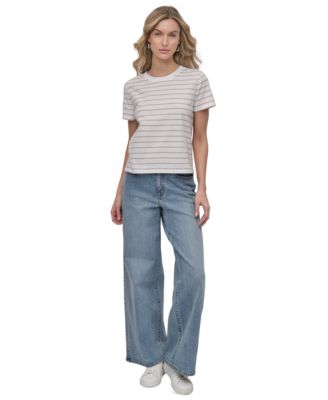 Petite Striped Crewneck T-Shirt