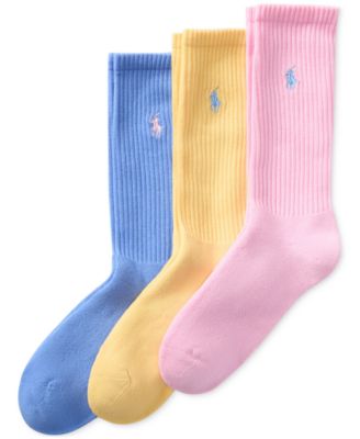 3 Pack Ribbed Cushion Foot Crew Men's Socks
