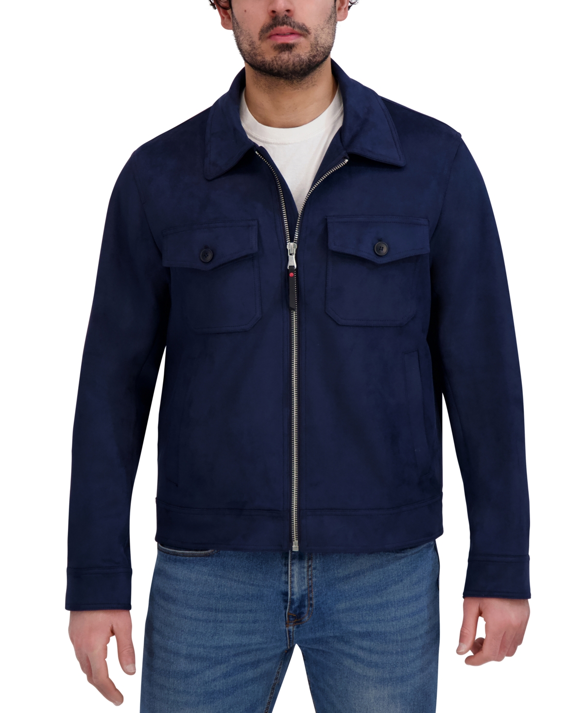 Robert Graham Men's Faux Suede Field Jacket In Navy
