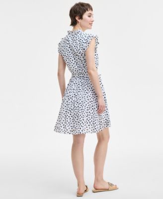 Women's V-neck Flutter-Sleeve Mini Dress, Exclusively at Macy's