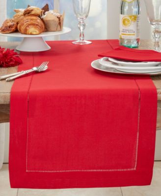 Hemstitched Border Table Runner, 16" x 54"