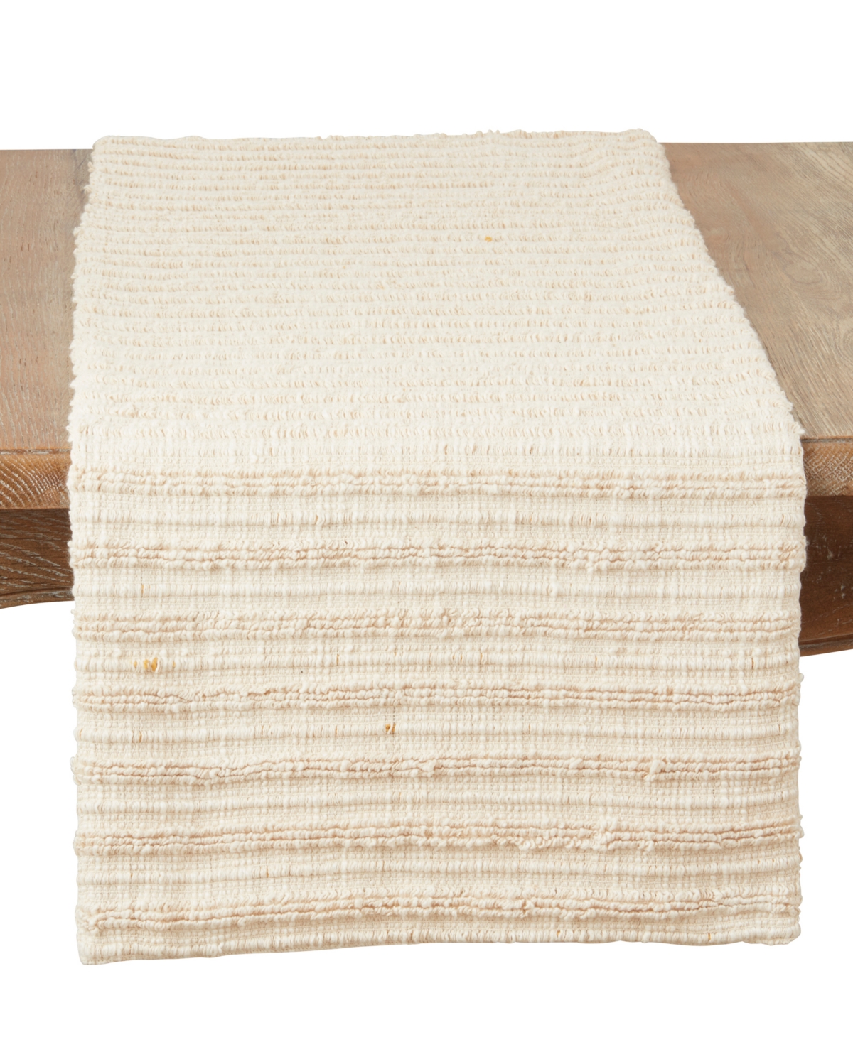 Saro Lifestyle Refined Stripe Woven Table Runner, 16" X 72" In Mustard
