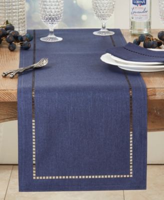 Laser-Cut Hemstitch Table Runner, 14" x 90"