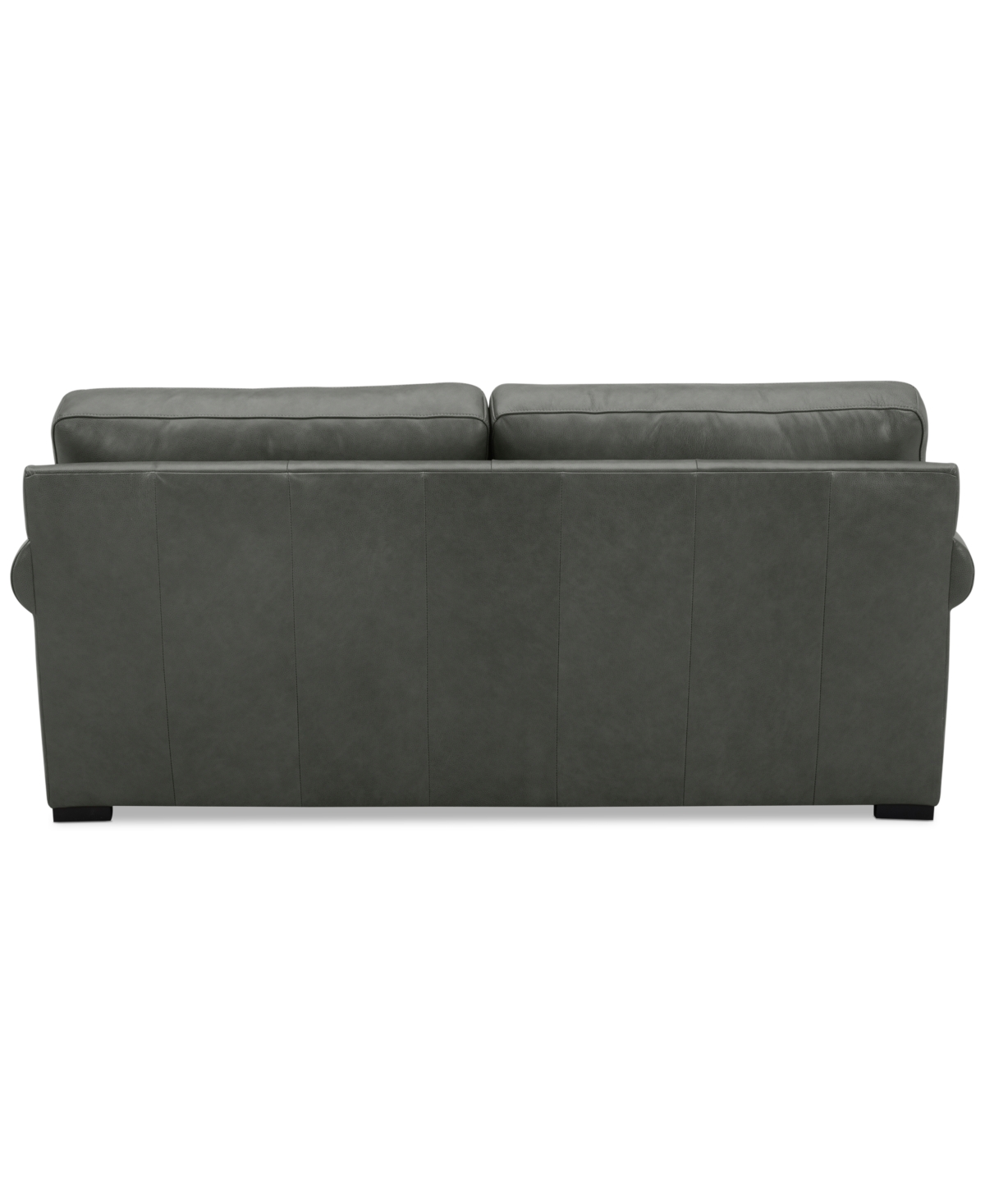 Macy's Radley 74" Leather Roll Arm Apartment Sofa, Exclusively At  In Anthracite