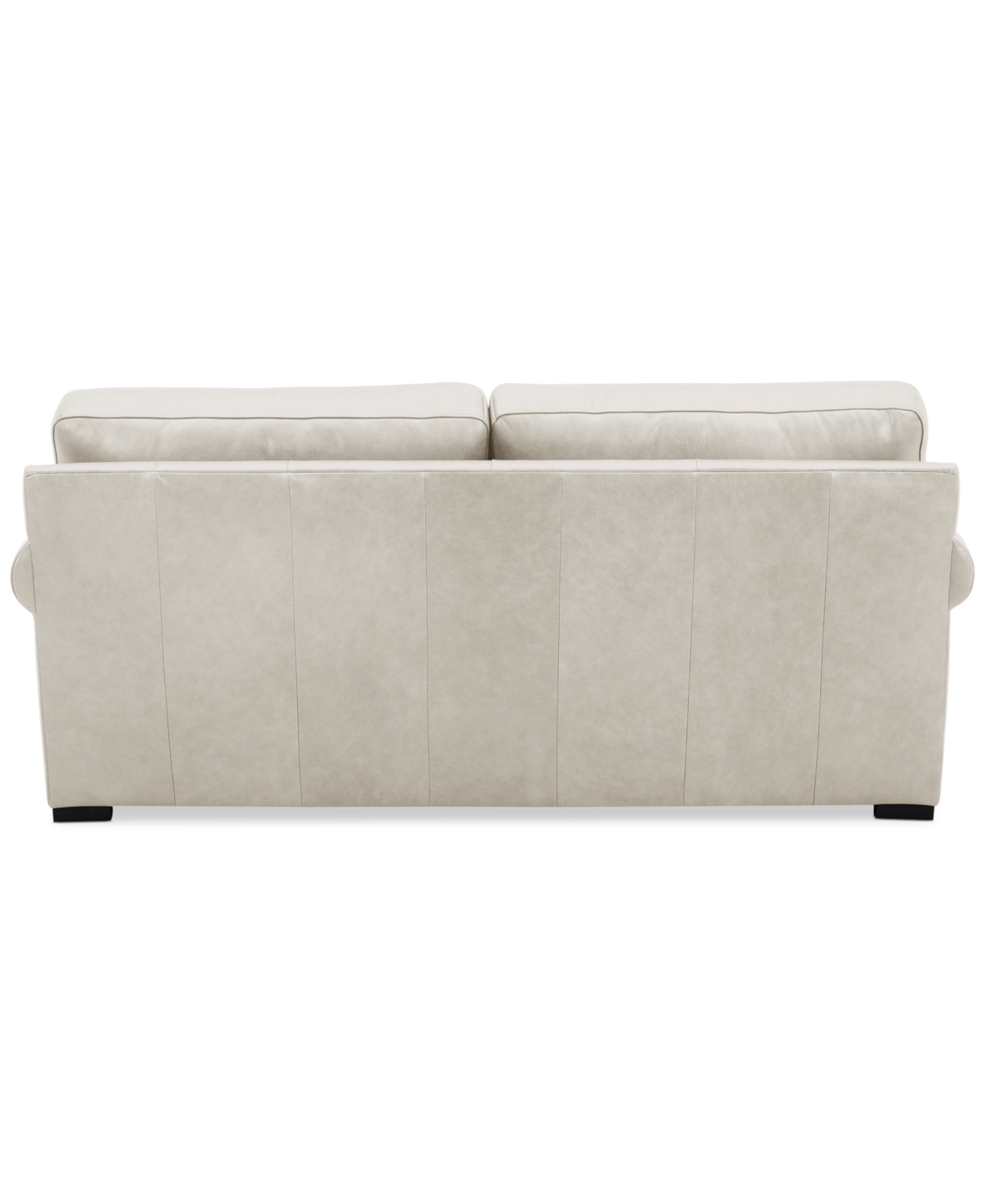Macy's Radley 74" Leather Roll Arm Apartment Sofa, Exclusively At  In Coconut Milk
