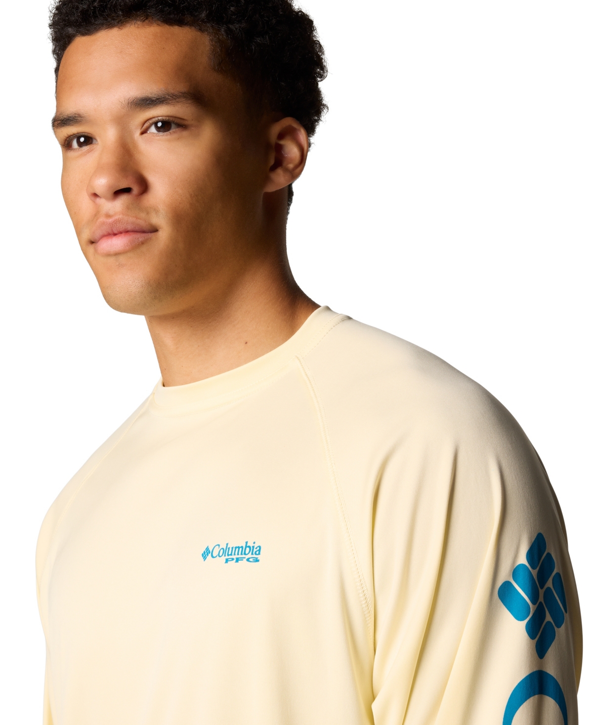 Columbia Pfg Men's Terminal Tackle Upf 50 Quick Dry Shirt In Lemon Wash