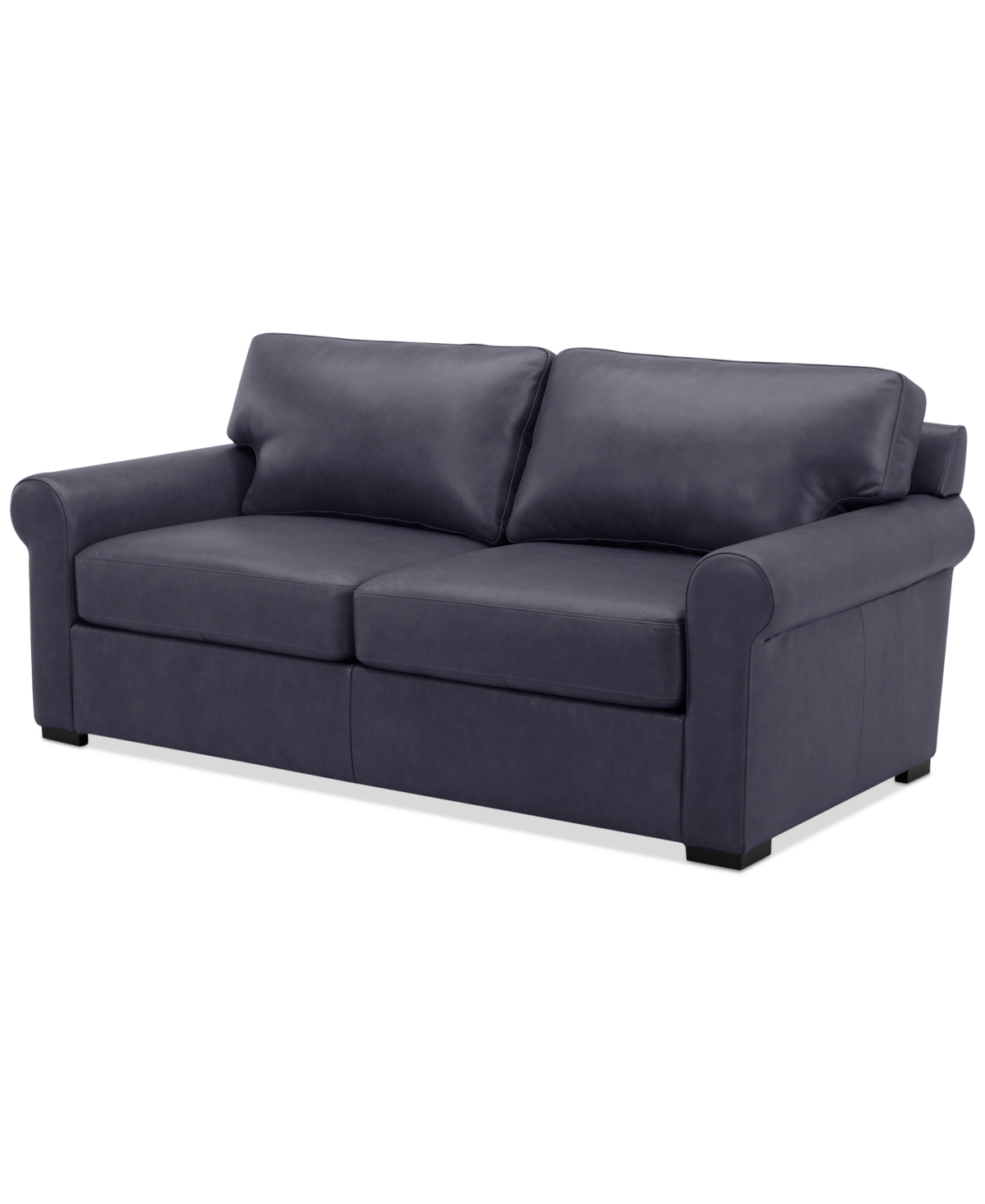 Macy's Radley 74" Leather Apartment Sofa, Created For  In Slate Grey