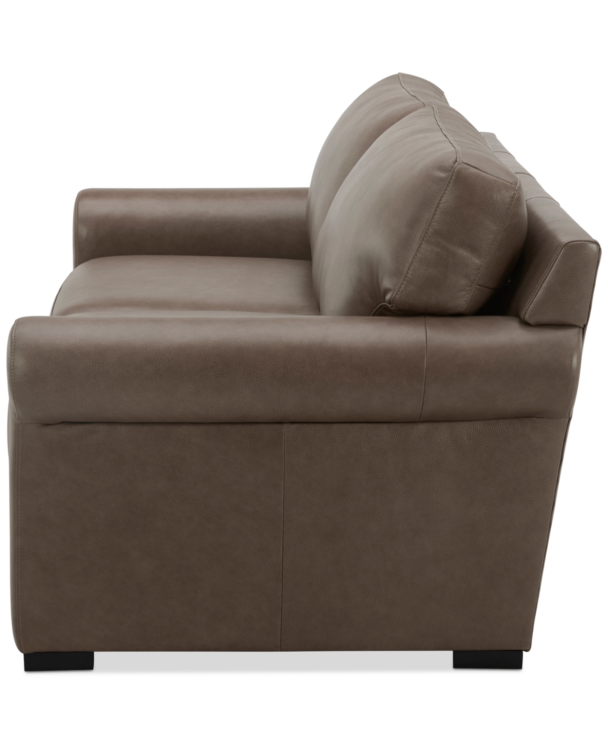 Macy's Radley 74" Leather Roll Arm Apartment Sofa, Exclusively At  In Taupe
