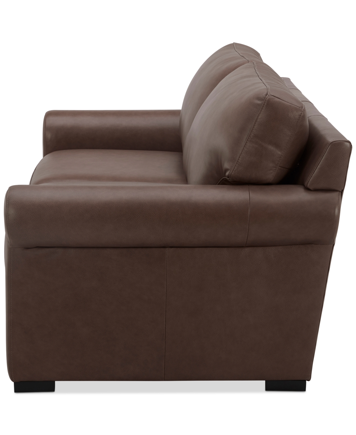 Macy's Radley 74" Leather Roll Arm Apartment Sofa, Exclusively At  In Chocolate