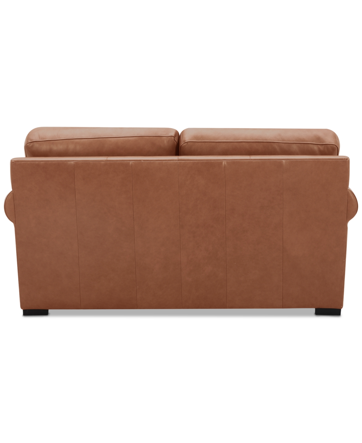 Macy's Radley 61" Leather Roll Arm Loveseat, Exclusively At  In Light Tan