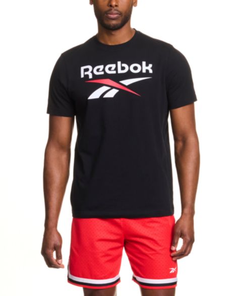 Мужская футболка Reebok Classic Logo, цвет: Чёрный / Белый
