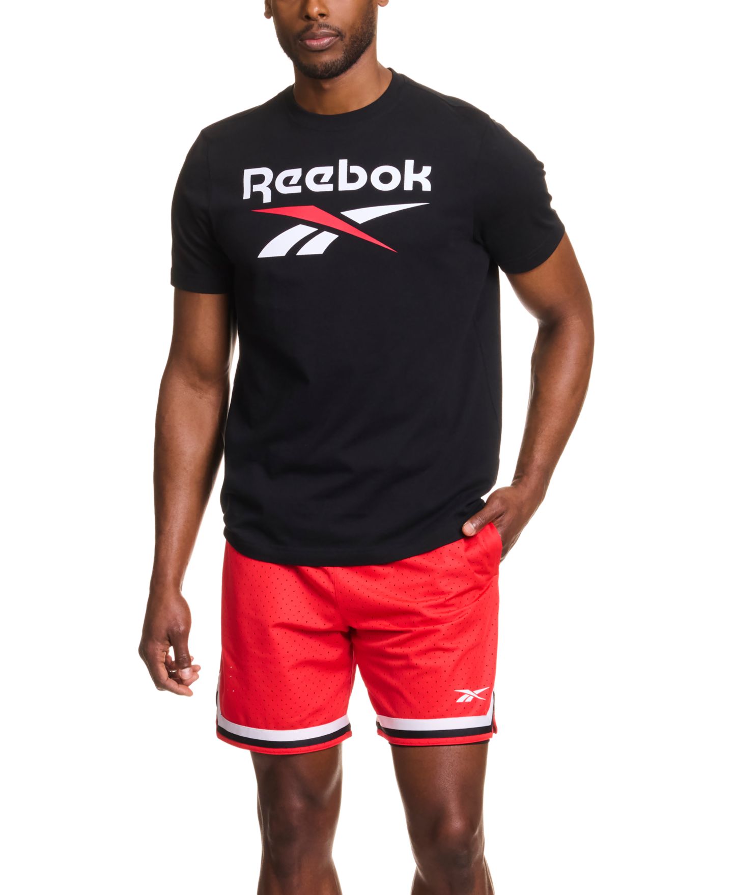 Мужская футболка Reebok Classic Logo, цвет: Чёрный / Белый — фото 3