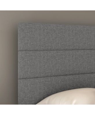 Ravenna Upholstered Linen Adjustable Height Headboard Platform Bed Frame