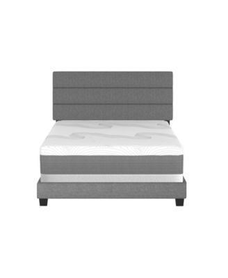 Ravenna Upholstered Linen Adjustable Height Headboard Platform Bed Frame