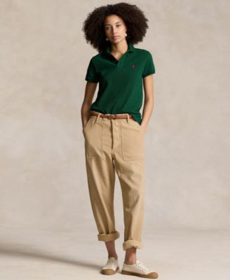 Women's Classic-Fit Mesh Polo Shirt