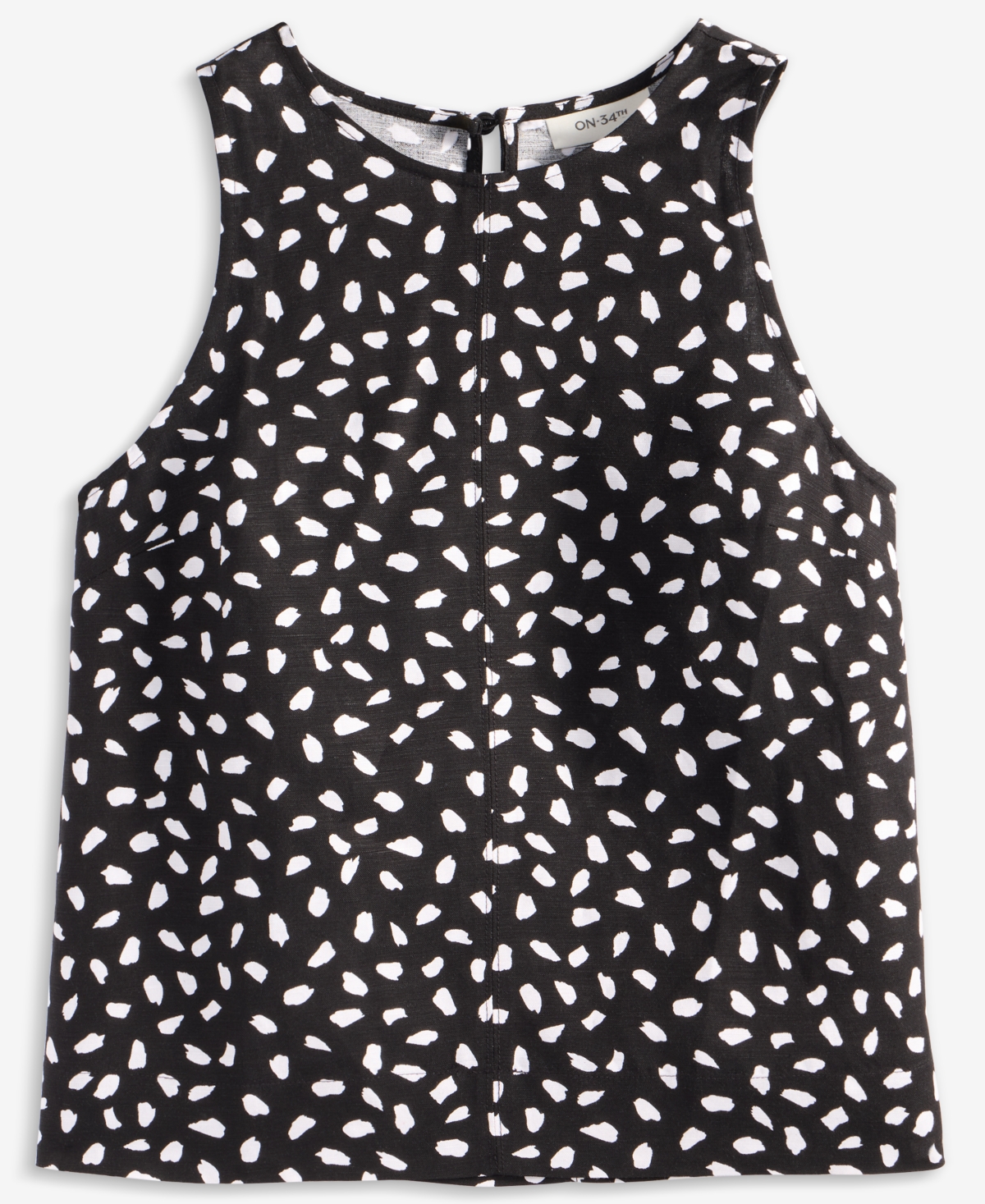On 34th Women's Linen Blend Printed Sleeveless Top, Exclusively At Macy's