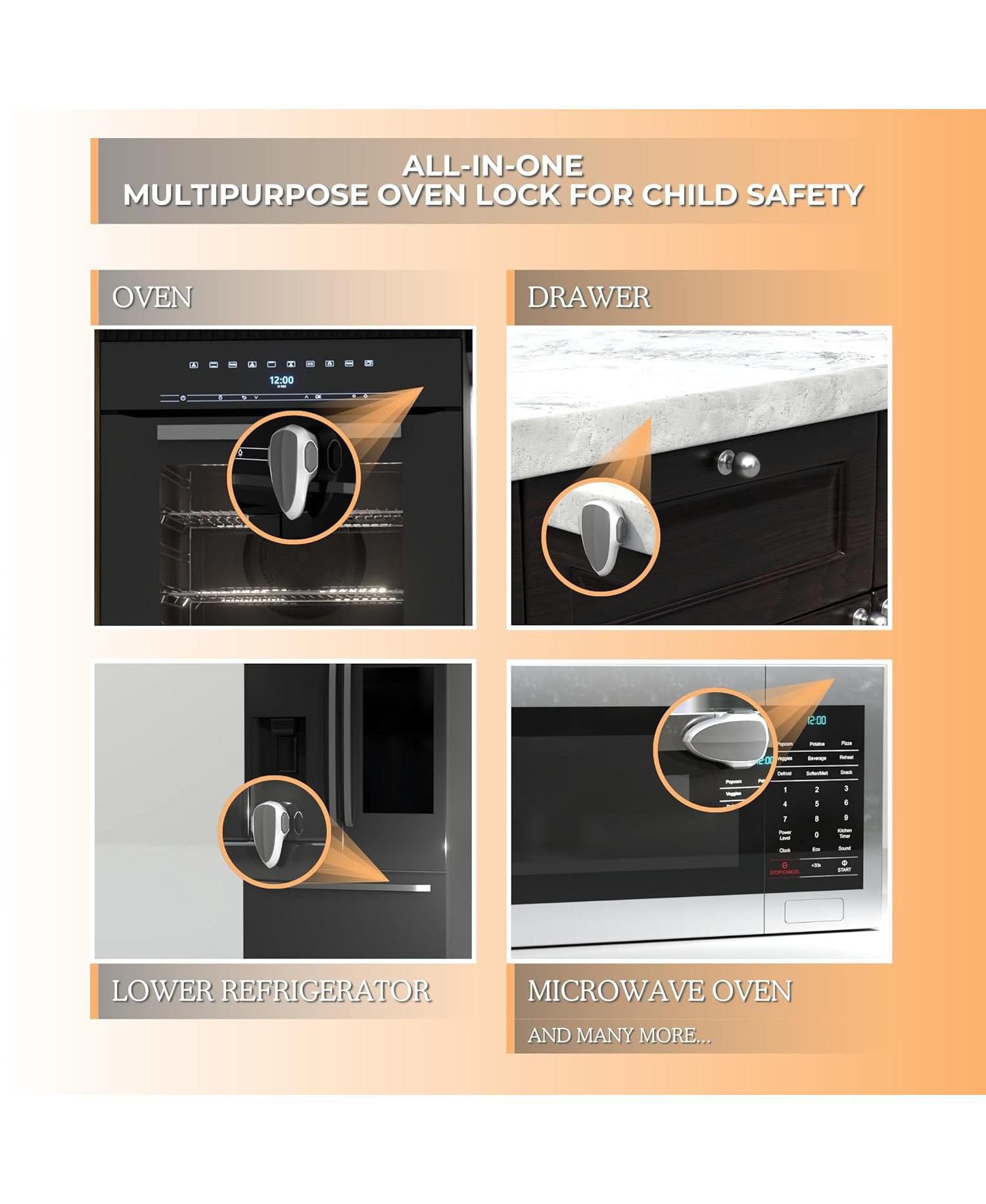 | Oven & Appliance Safety Lock - White