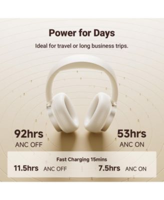 Active Noise Cancelling Headphones, 92H Playtime Fast Charging
