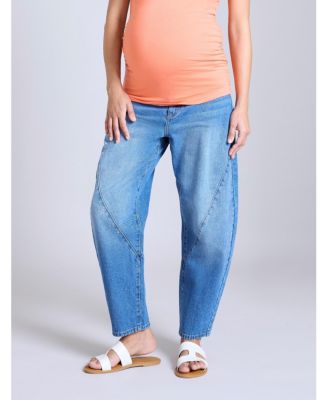 Maternity Under the Belly Barrel Leg Jeans - Motherhood