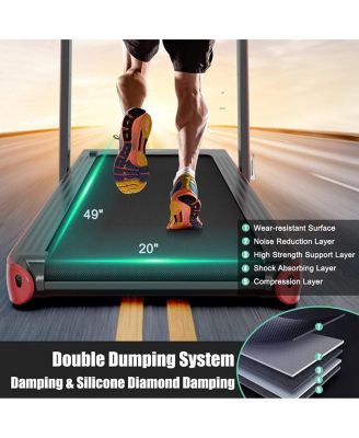 4.75HP 2 In 1 Folding Walking Pad Treadmill with Remote APP Control
