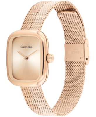 Women's Adore Rose Gold Tone Stainless Steel Mesh Bracelet Watch, 30mm