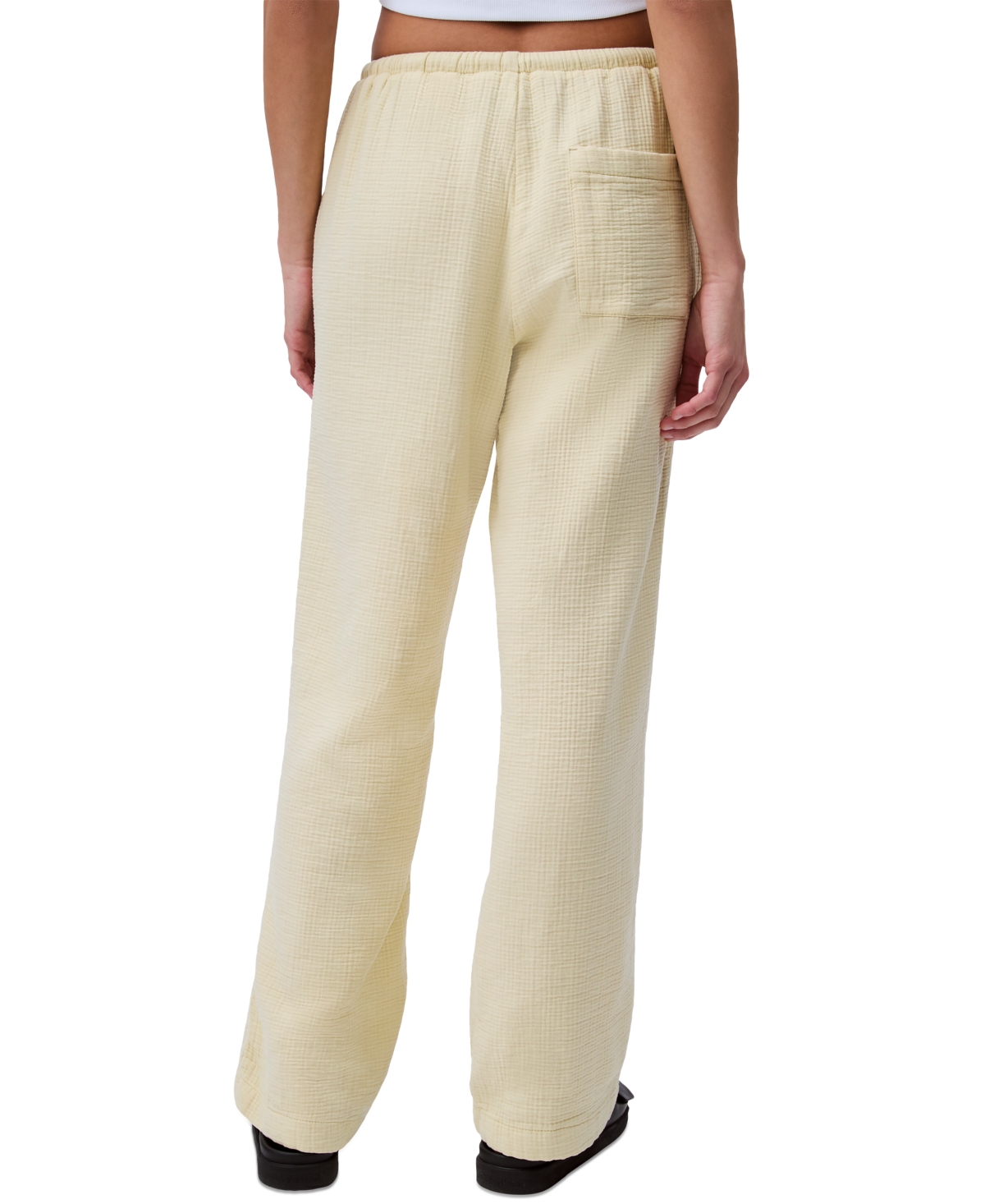 Calvin Klein Jeans Est.1978 Women's Double Gauze Pull-on Pants In Hay