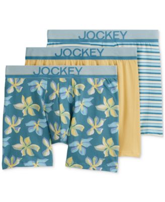 Jockey - Men's 3pk. True Style Logo Boxer Briefs
