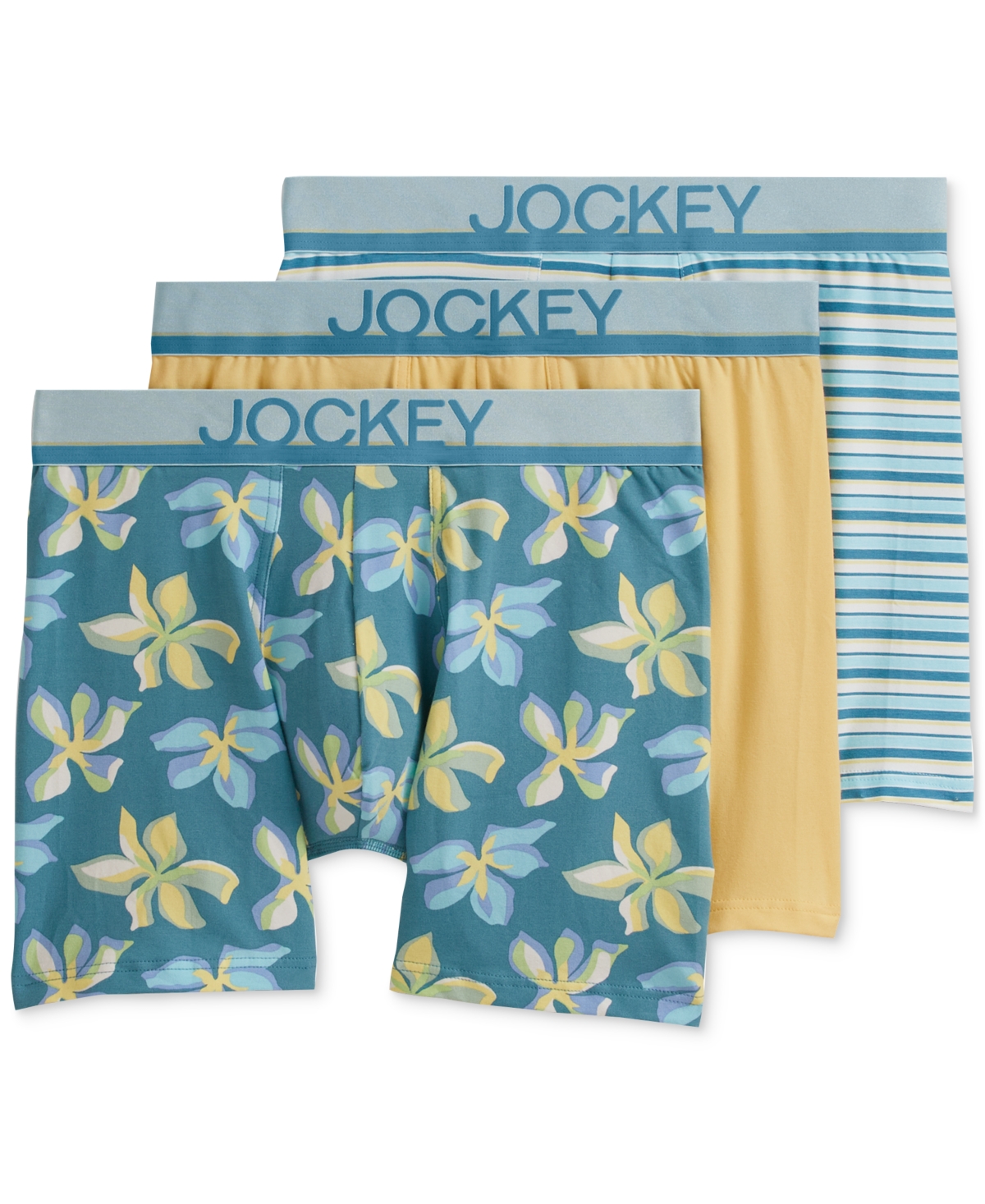 Men's 3pk. True Style Logo Boxer Briefs - Iguanas/colorado Dawn/diamond Strands