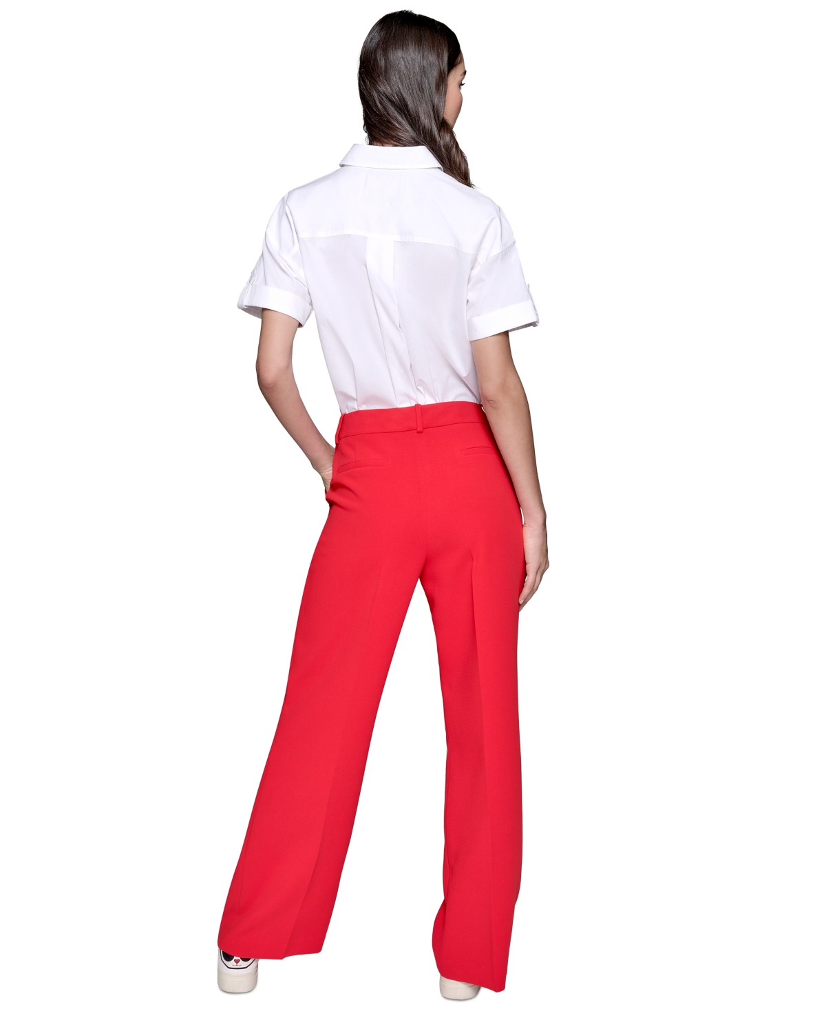 Karl Lagerfeld Women's Bootcut High-rise Pants In Apple