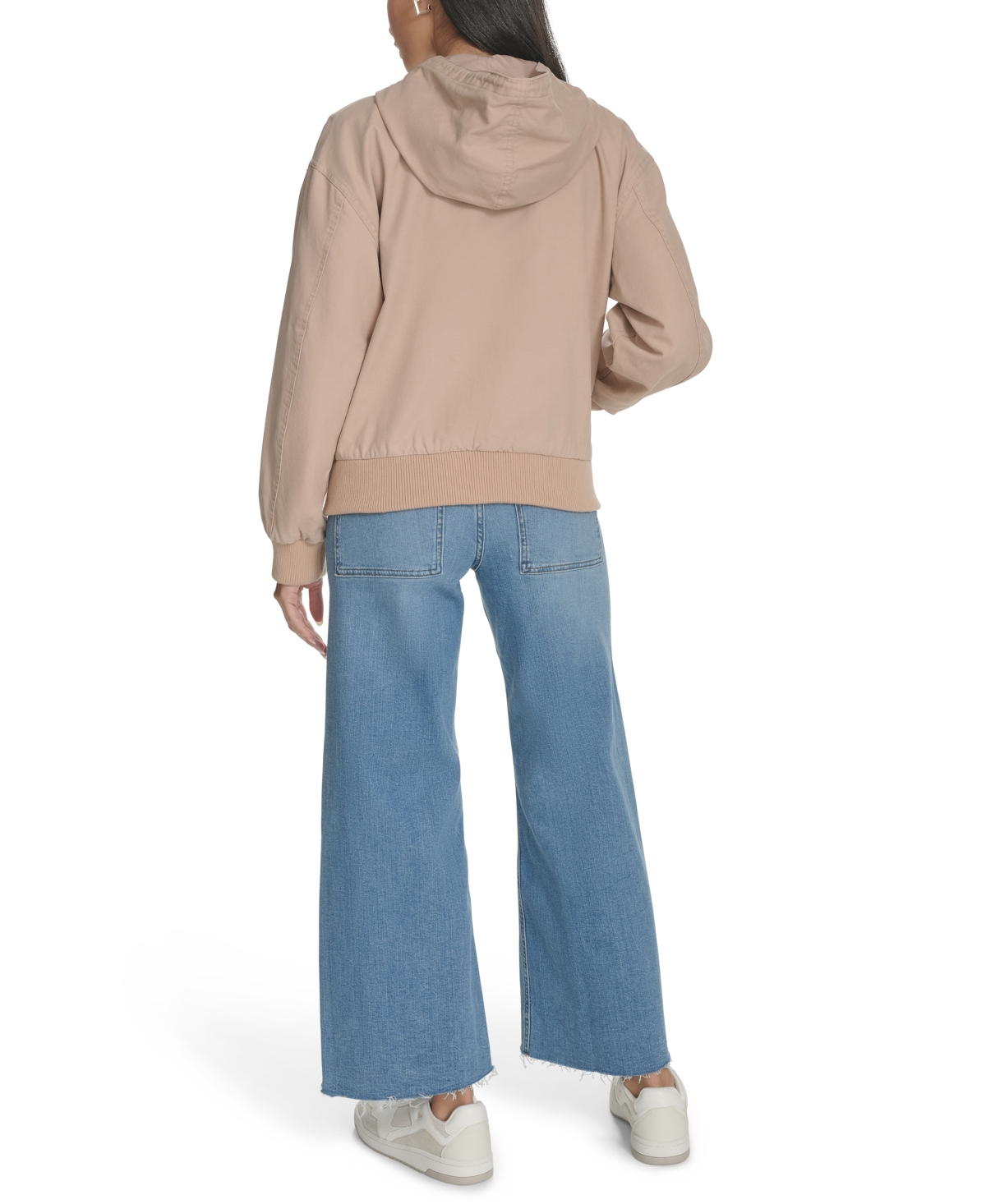 Levi's Relaxed Hooded Bomber Jacket In Light Pink