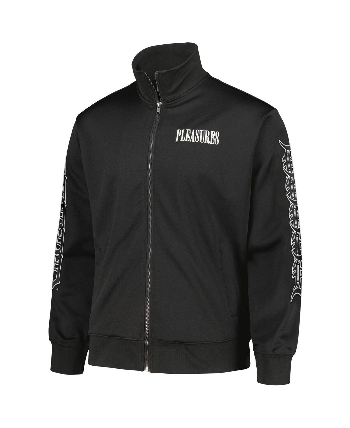 Pleasures Black New York Yankees Pitcher Full-zip Track Jacket In Black