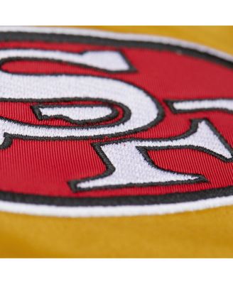Men's Gold San Francisco 49ers Double Down Satin Full-Snap Jacket