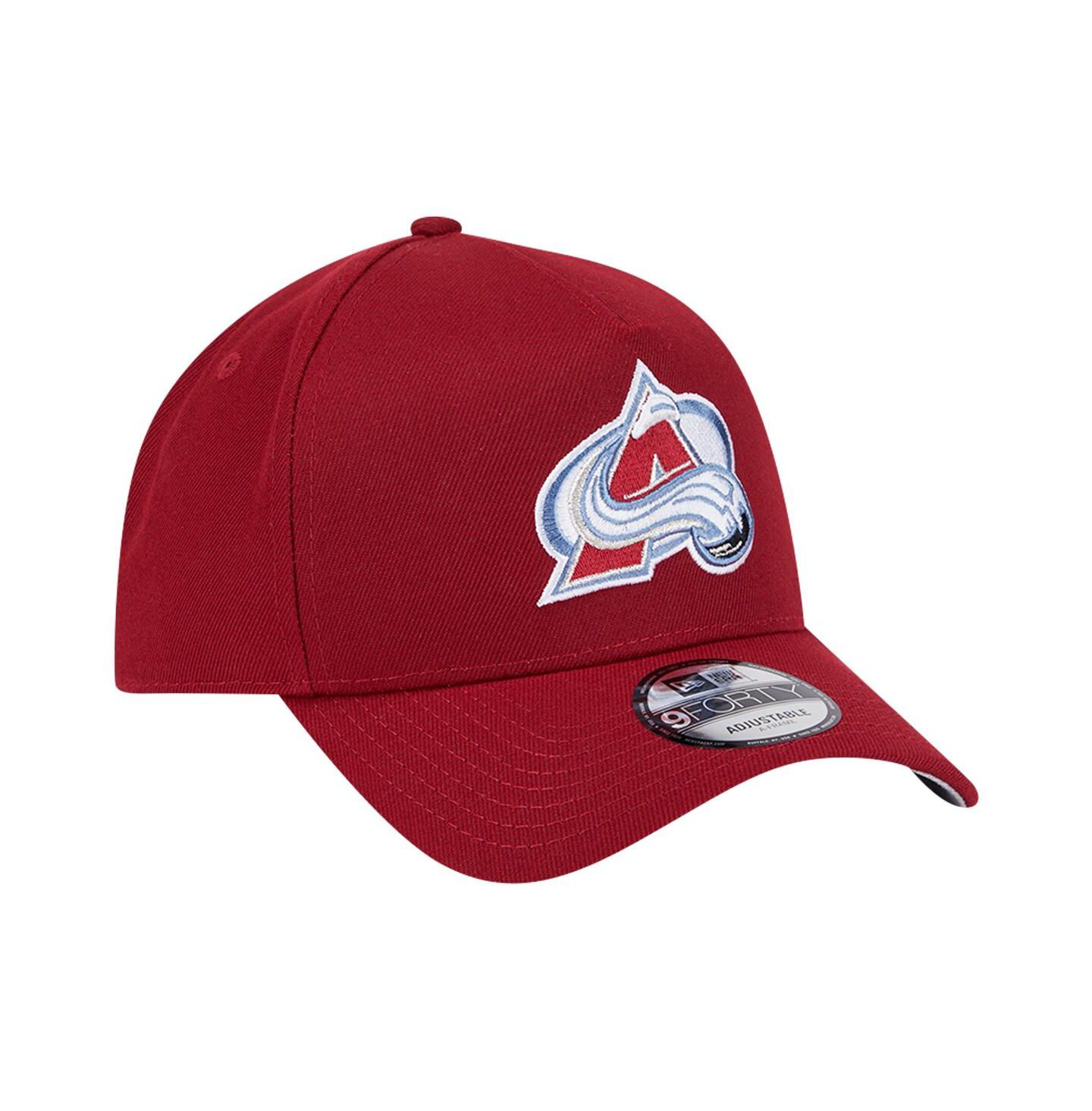 Мужская кепка New Era Burgundy Colorado Avalanche Core A-Frame 9FORTY Adjustable Hat — фото 4