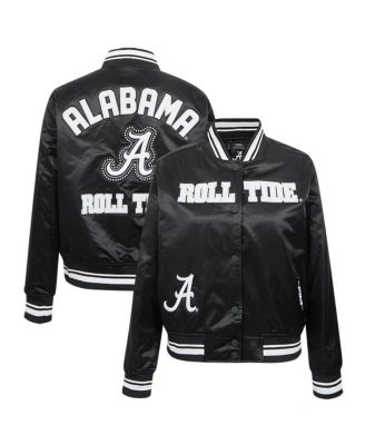 Pro Standard - Women's Black Alabama Crimson Tide Satin Cultivated-Pearl Full-Snap Jacket