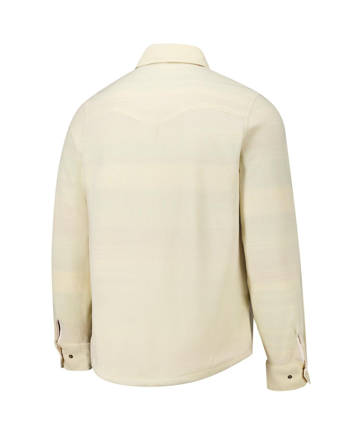 SPORTIQE MEN'S AND WOMEN'S CREAM BOSTON CELTICS HIGH COUNTRY REEVES FULL-BUTTON LONG SLEEVE SHIRT 