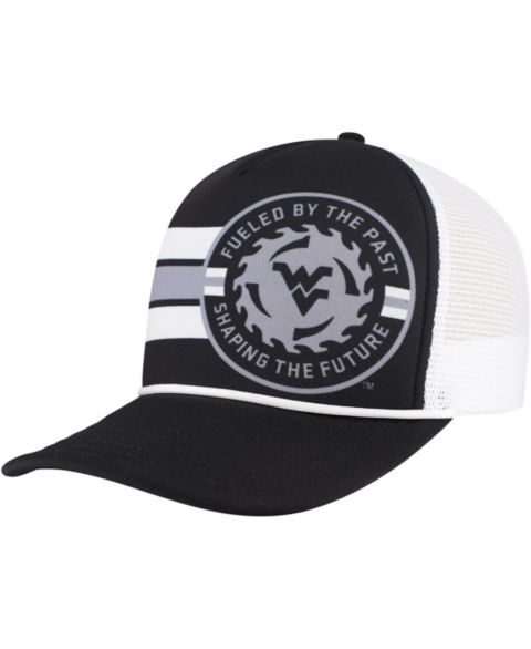 Мужская кепка Legacy Athletic Black West Virginia Mountaineers Built on Bravery Running Circle Trucker Adjustable Hat
