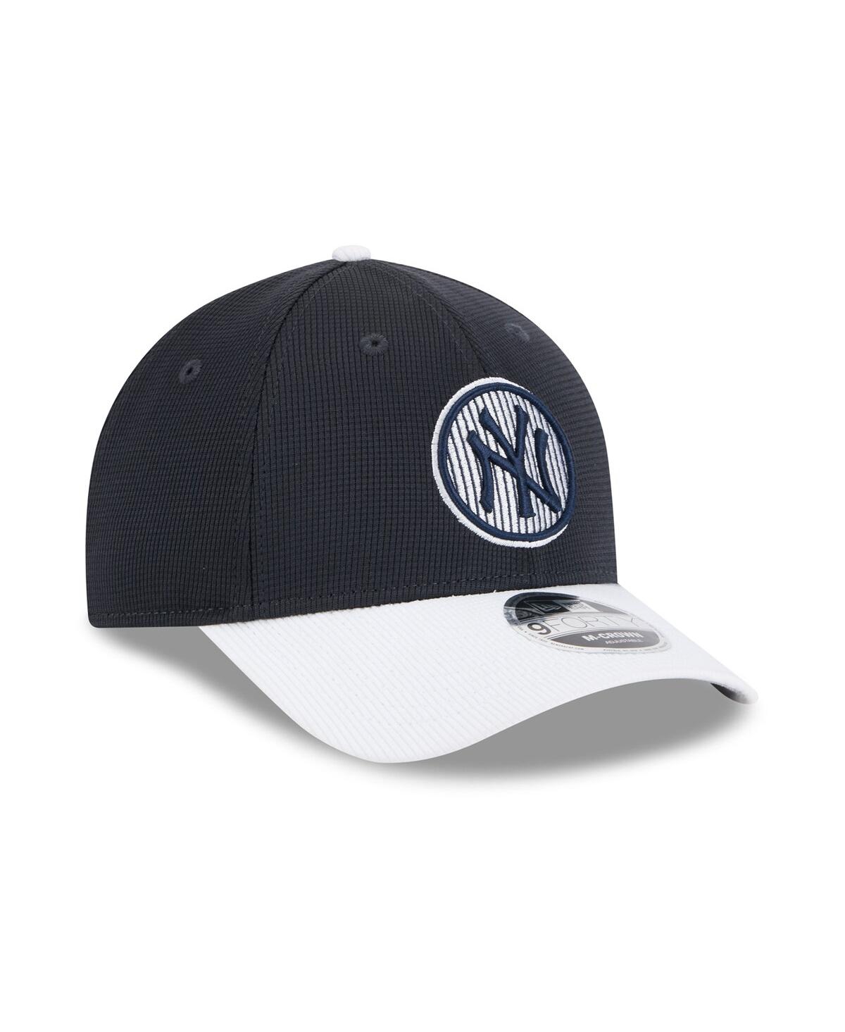 New Era Men's Navy/white New York Yankees 2025 Batting Practice 9forty M-crown Adjustable Hat In Navy,white