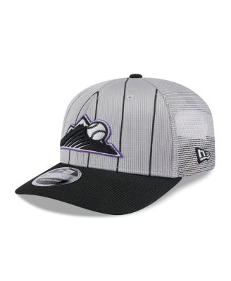 New Era - Men's Gray/Black Colorado Rockies 2025 Batting Practice 9SEVENTY Stretch-Snap Trucker Hat
