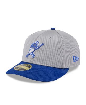 New Era - Men's Gray/Royal Milwaukee Brewers 2025 Batting Practice Low 59FIFTY Fitted Hat