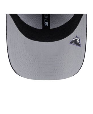 Men's Black Colorado Rockies 2025 MLB Clubhouse 39THIRTY Flex Hat