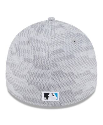 Men's Gray Miami Marlins 2025 MLB Clubhouse 39THIRTY Flex Hat