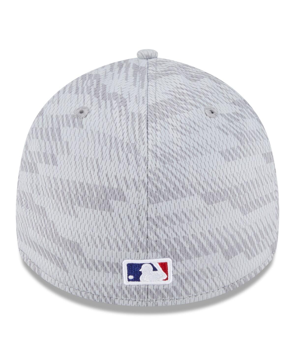 NEW ERA MEN'S GRAY TEXAS RANGERS 2025 MLB CLUBHOUSE 39THIRTY FLEX HAT 