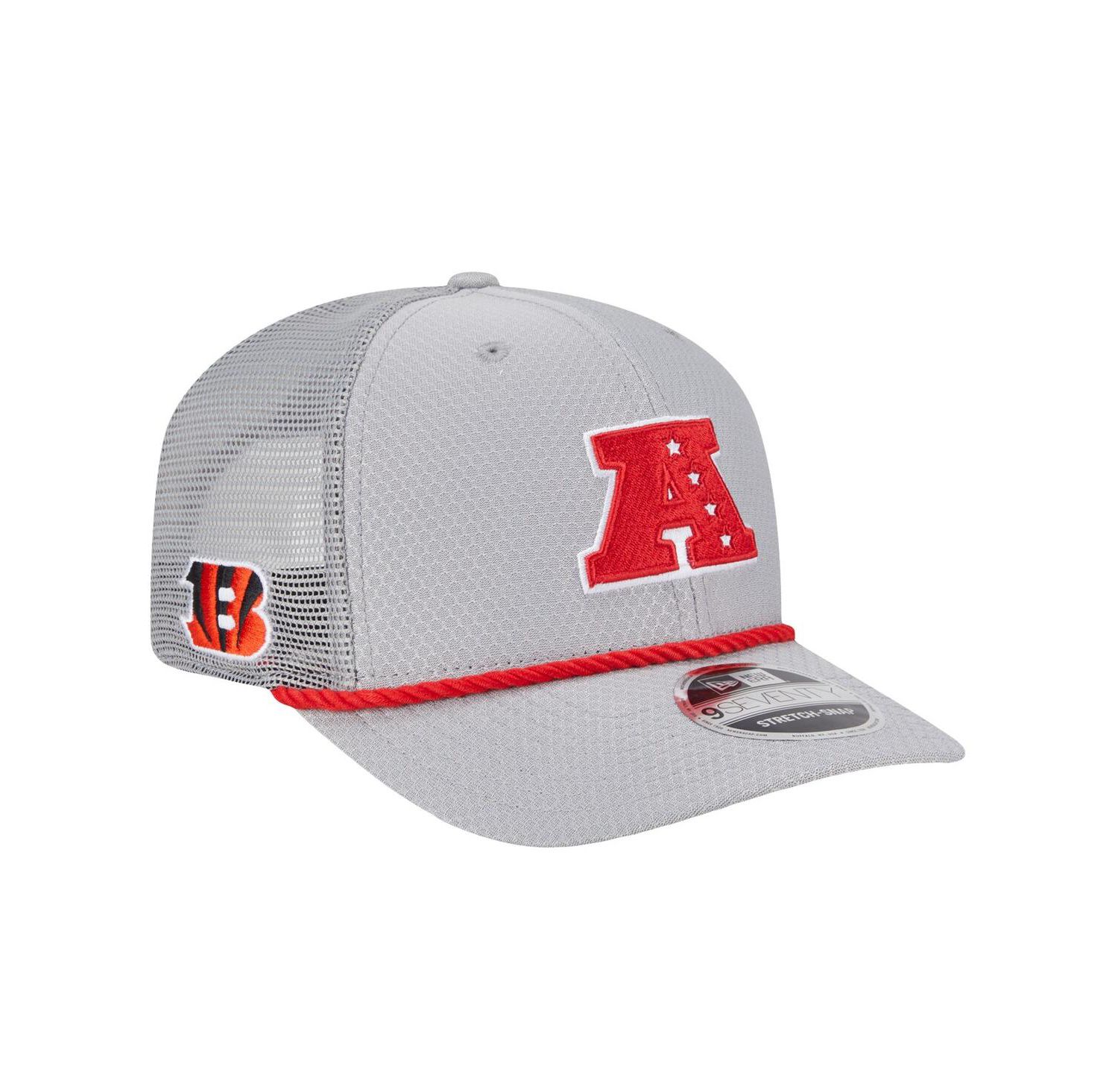 Men's Gray Cincinnati Bengals 2025 Pro Bowl 9SEVENTY Stretch-Snap Hat