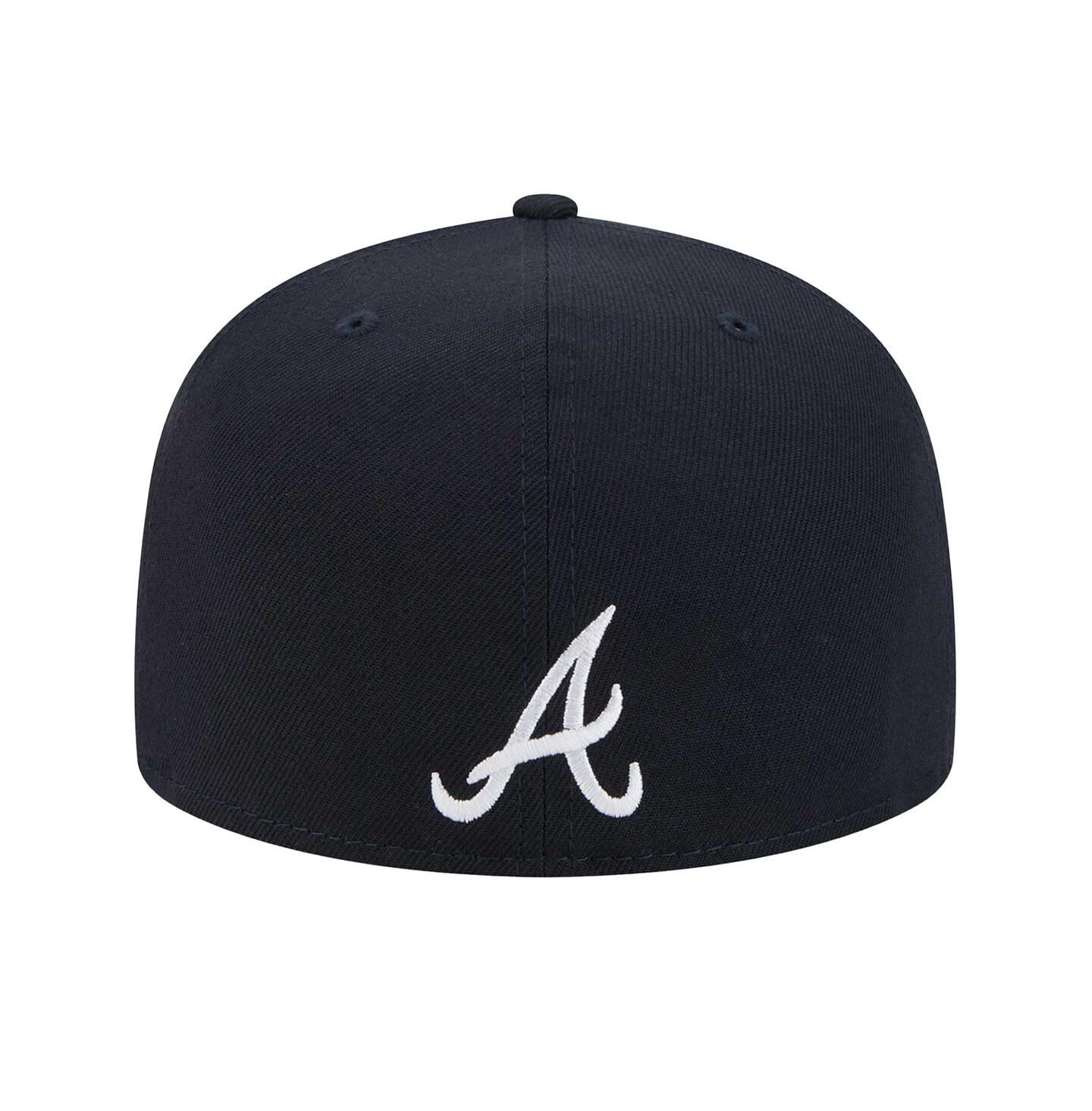 Мужская кепка New Era Navy Atlanta Braves Ransom 59FIFTY Fitted Hat — фото 3