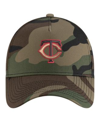 Men's Camo Minnesota Twins Woodland Team Pop 9FORTY A-Frame Adjustable Hat