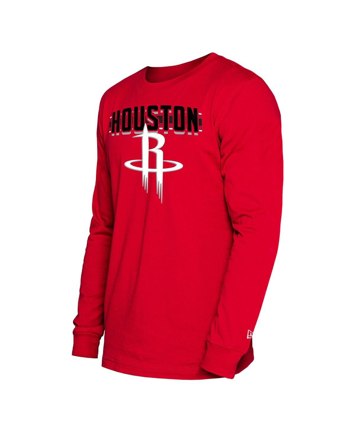 NEW ERA MEN'S RED HOUSTON ROCKETS 2024/25 CITY EDITION LONG SLEEVE T-SHIRT 