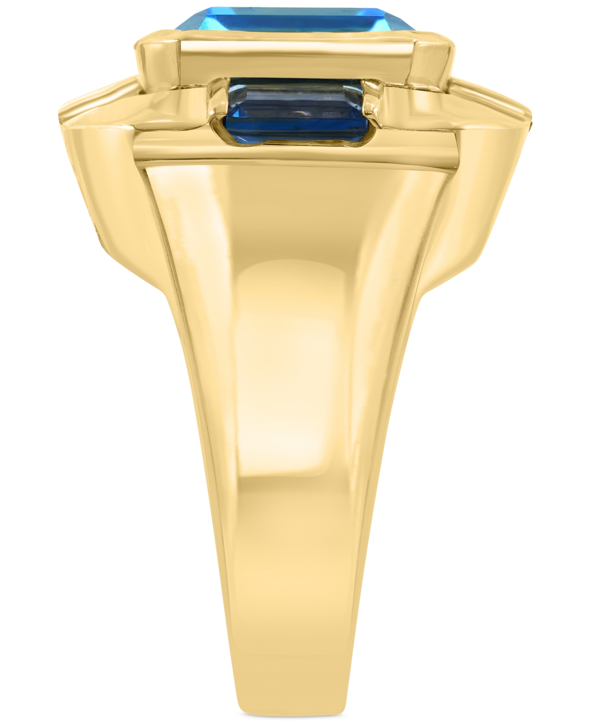 Effy Collection Effy Blue Topaz (7 Ct. T.w.) & London Blue Topaz (1-1/2 Ct. T.w.) Statement Ring In 14k Gold-plated  In Blue