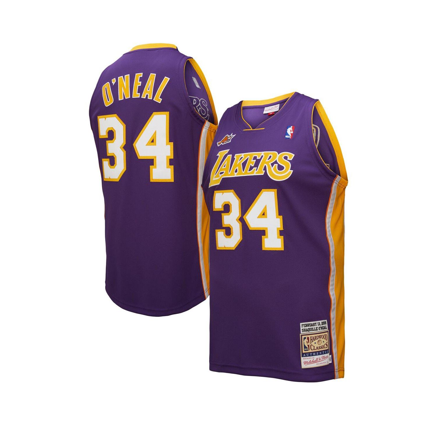 Men's Shaquille O'Neal Purple Los Angeles Lakers 2000 NBA All-Star Game Authentic Jersey
