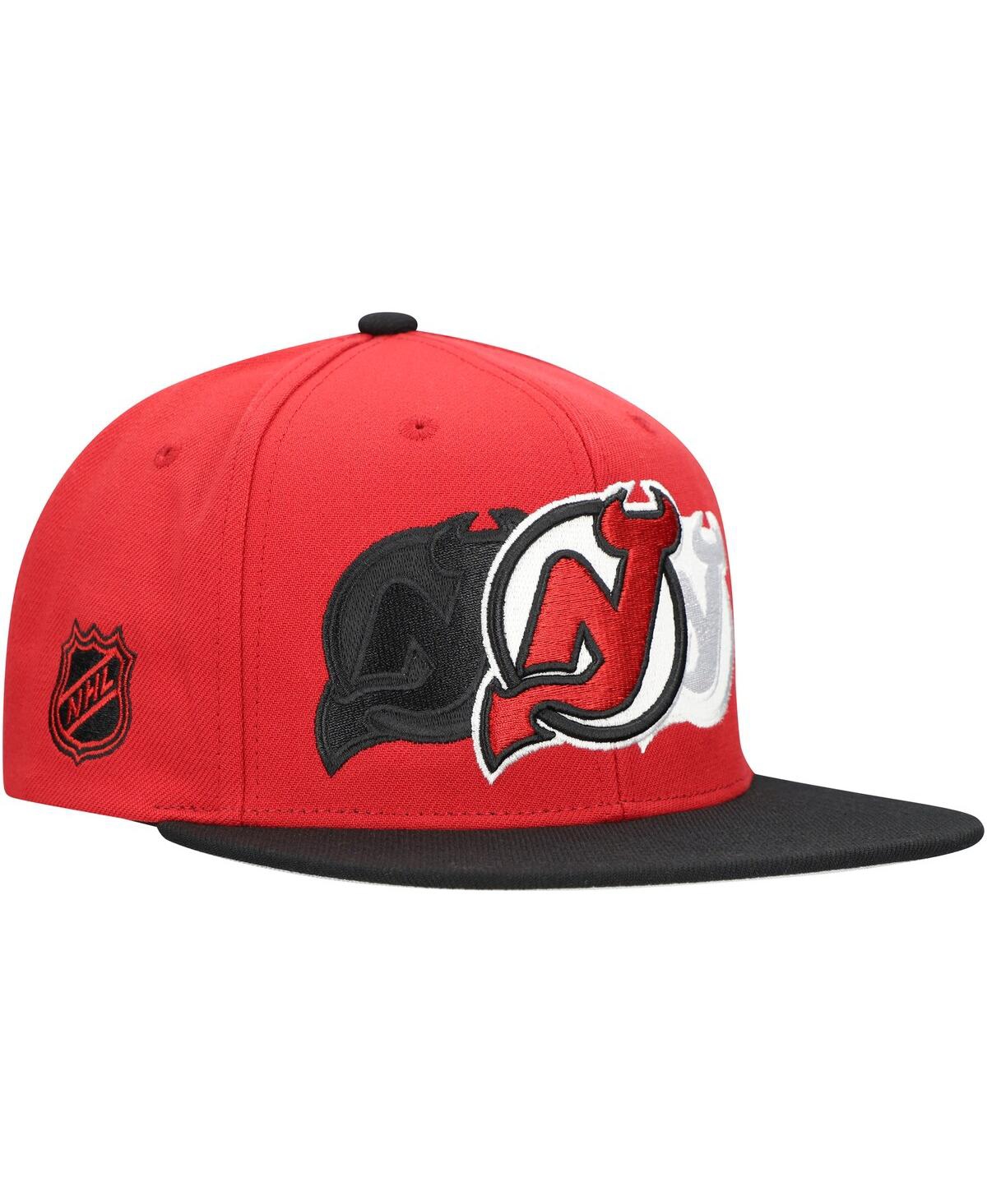 Mitchell & Ness Men's Red New Jersey Devils Soul Triple Up Snapback Hat In Red