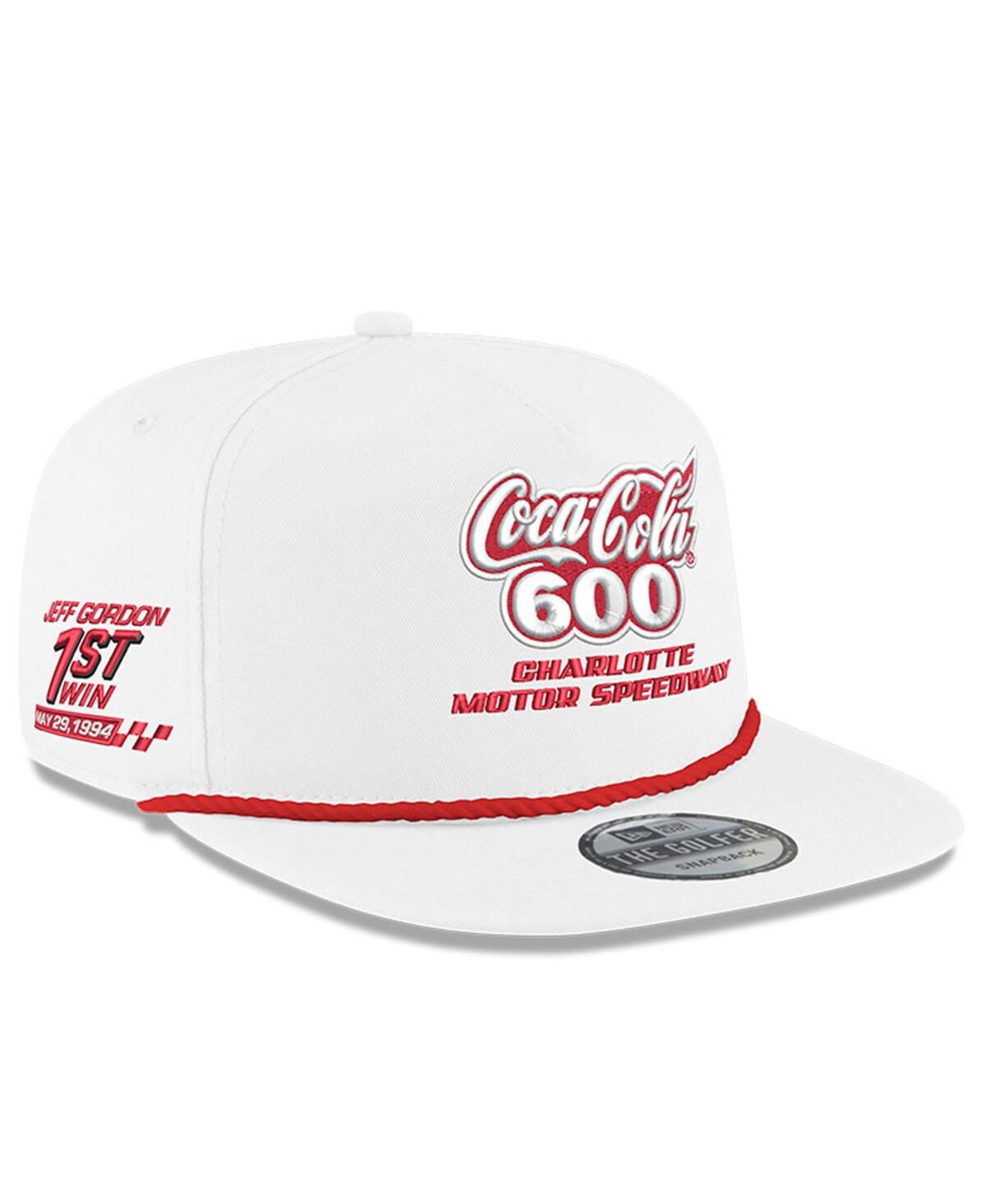 NEW ERA MEN'S WHITE JEFF GORDON COCA-COLA 600 FIRST WIN GOLFER ADJUSTABLE HAT 